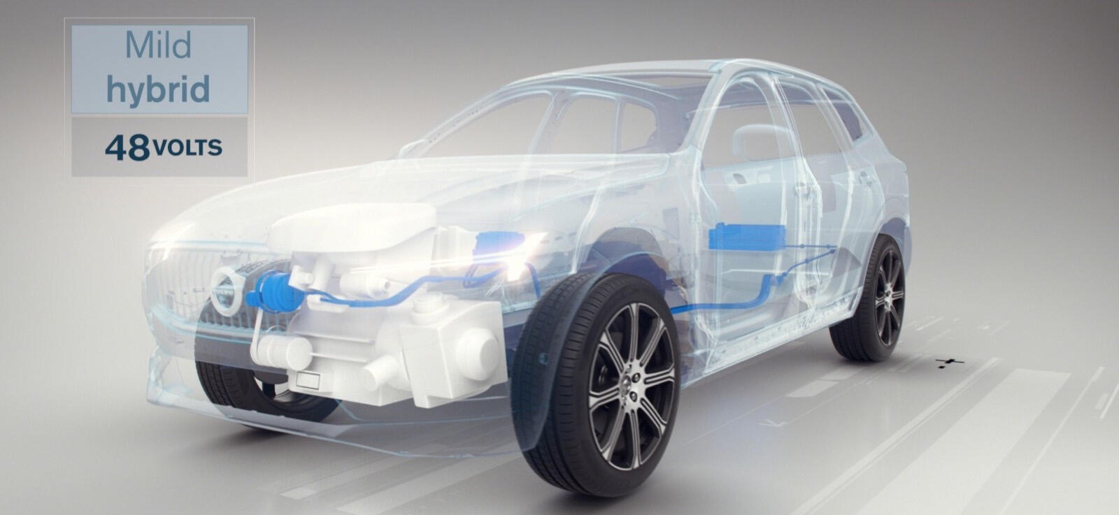 En bil visas i en 3D-rendering. (AI text)