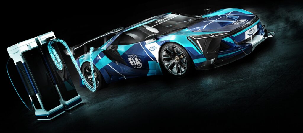 Audi A8 LS1-konceptbil i mörker (AI text)