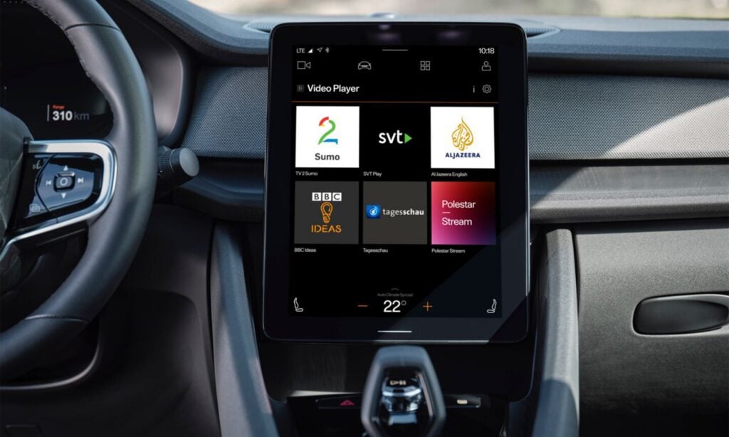 bilens instrumentbräda med en beröringskänslig skärm (AI text)