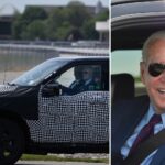 USA:s president Joe Biden var entusiastisk efter att ha fått ratta Fords nya el-pickup en dag innan den officiella premiären.