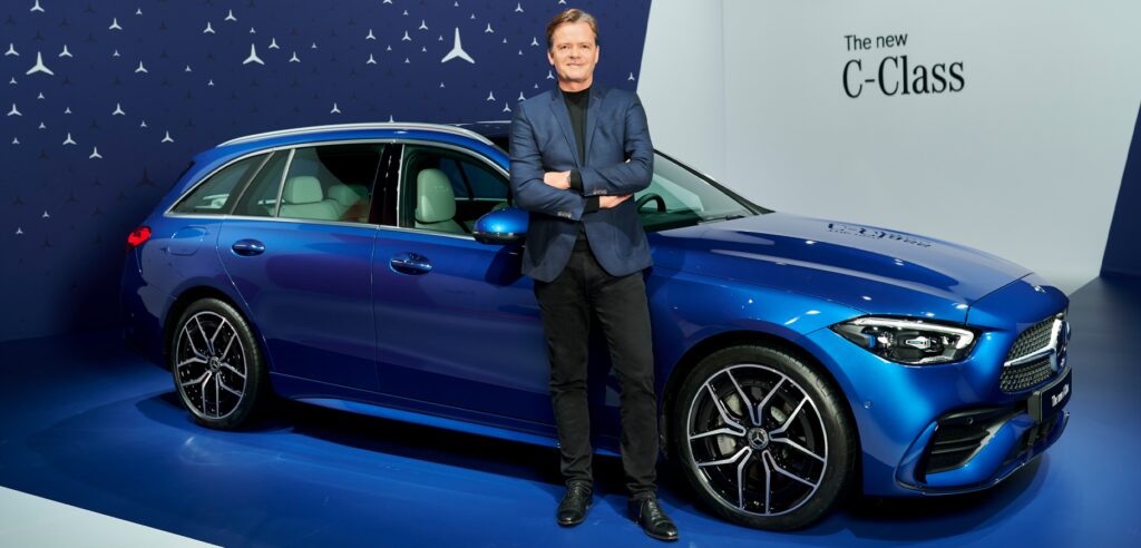 Mercedes utvecklingschef Markus Schäfer vid lanseringen av nya C-klass kombi tidigare i år. Modellens framtid låter nu oviss.
