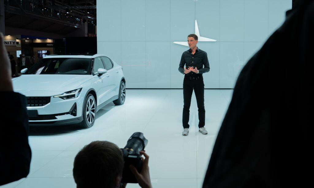 Polestars vd Thomas Ingenlath vid årets IAA-bilmässa i München.