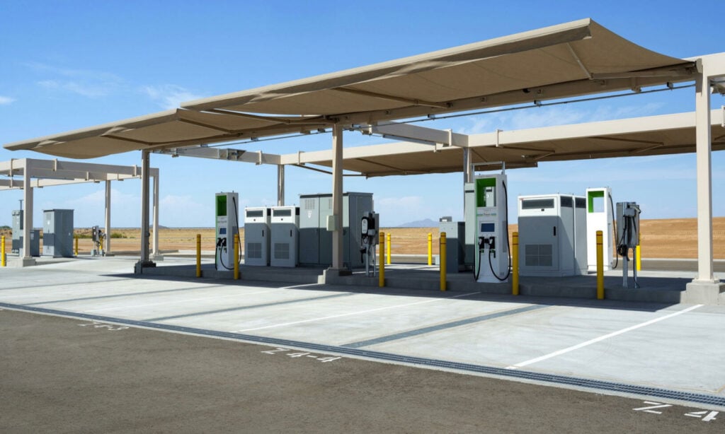 Arkivfoto: Test av snabbladdare i Arizona, USA.