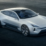 Konceptbilen från Tesla visas i bakgrunden. (AI text)