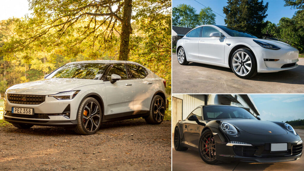 Polestar 2, Tesla Model 3 och Porsche 911 är bilarna svenskarna drömmer mest om. Men även en del äldre vagnar återfinns på topp 10-listan.