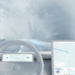 Den nya HUD-tekniken gör att information och grafik kan visas över hela vindrutan.