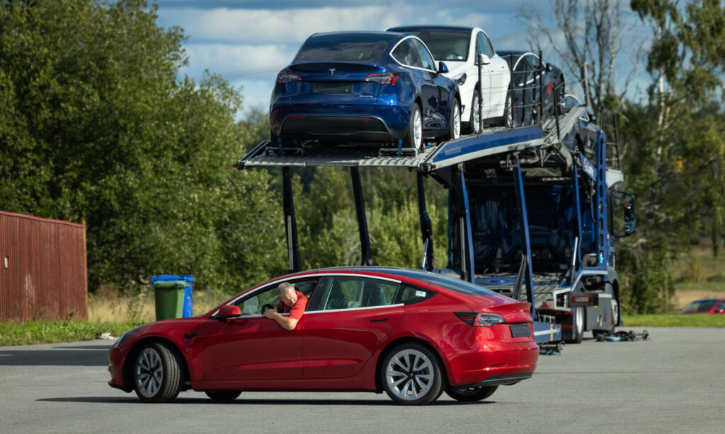 Tesla är en av de tillverkare som haft minst problem med att leverera under halvledarkrisen. Foto: Magnus Fröderberg