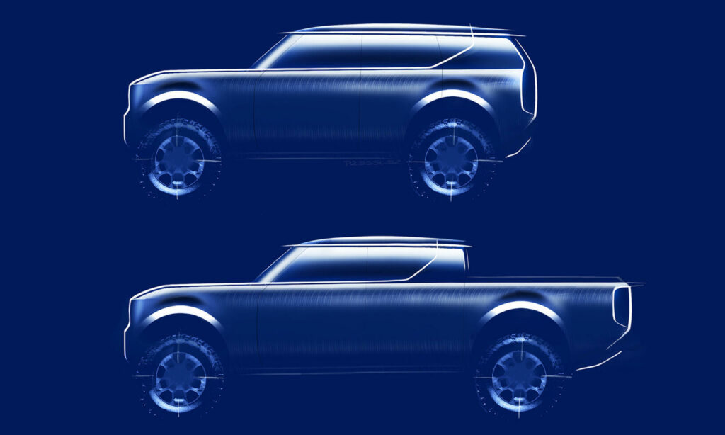 Så här tänker sig Volkswagengruppens designers att deras pånyttfödda International Harvester Scout ska se ut.