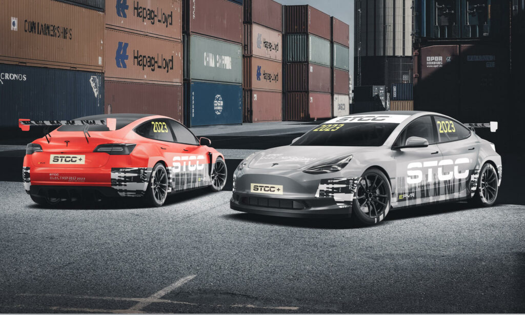 Företaget EPWR bygger de nya elektriska STCC-bilarna. Första att visas upp är två Tesla Model 3, men även andra modeller ska byggas om till tävlingsvagnar.