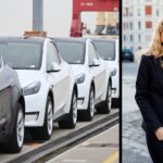 Tesla Model Y var den mest sålda bilen i juni. Till höger: Mobility Swedens (tidigare Bil Swedens) chefekonom Sofia Linder.