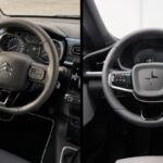 Båda tillverkare använder ärmvinklar i sina logotyper, så kallade chevrons på engelska.