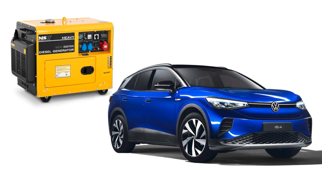 En bil med en generator och en generator. (AI text)