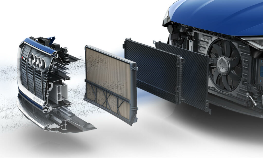 Audi och filtertillverkaren Mann+Hummel har tagit fram en lösning som låter deras bilar rena luften under färd.