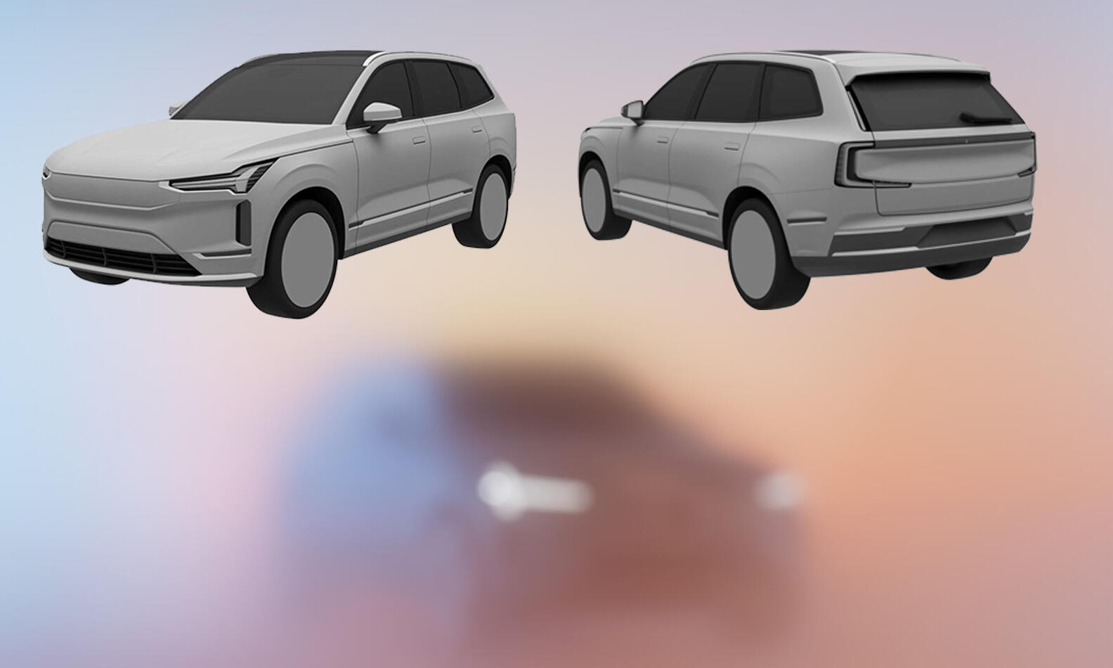 Vi ahr sedan tidigare fått se officiella renderingar av EX90 som läckt ut. Nu får vi se de första ”riktiga” bilderna på den kommande elsuven.