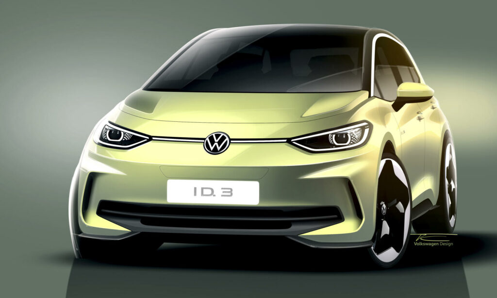 Så här tänker sig Volkswagens designers att uppdaterade ID.3 ska se ut.