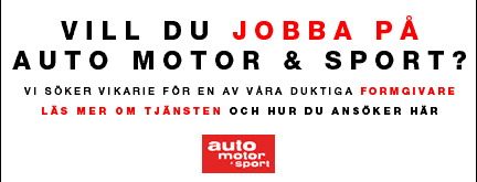 En omslag med texten "Jobba du på Auto Motor & Sport?" (AI text)