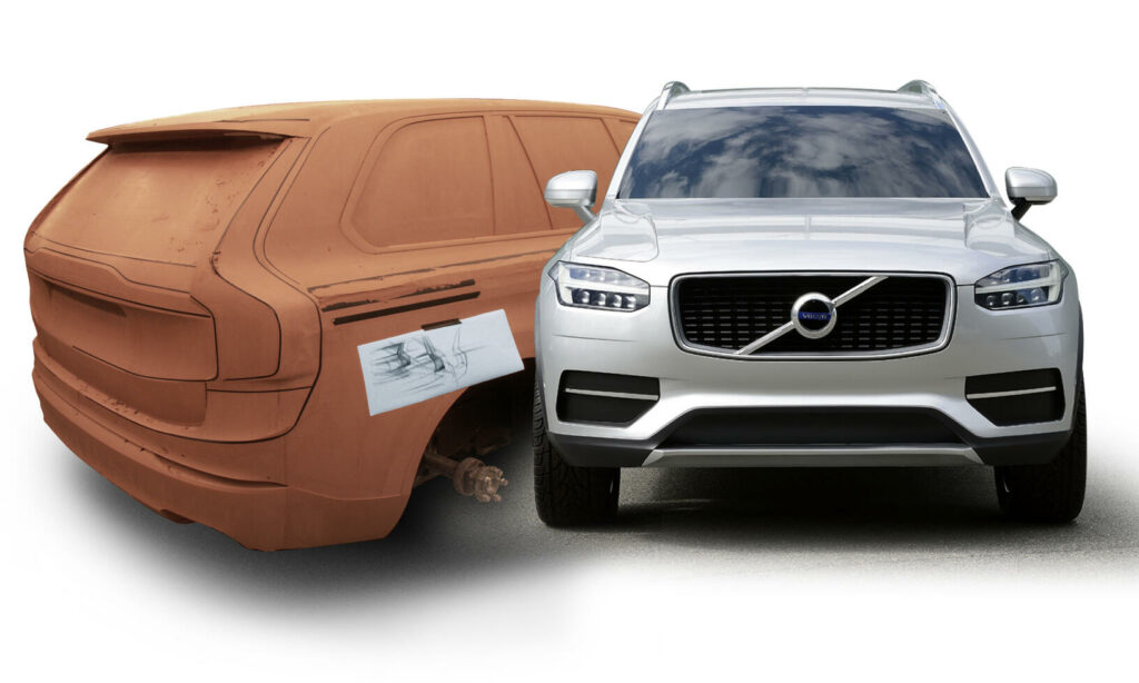 En Volvo XC90 och en Volvo XC60 (AI text)
