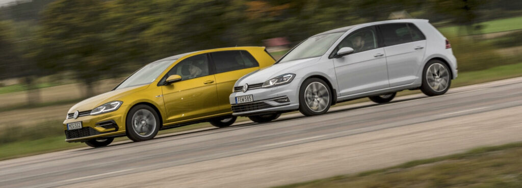 Två nästan likadana bilar – men bensinversionen av Volkswagen Golf är både trevligare att köra och billigare att äga, visar vår granskning.