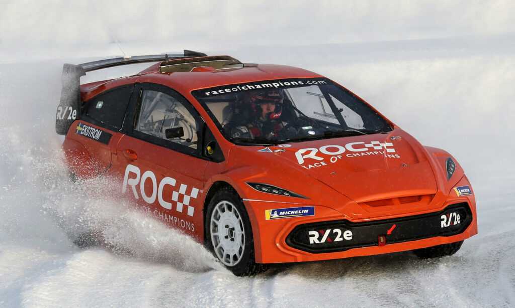 Mattias Ekström under 2022 års Race of Champions på Piteå Havsbad.