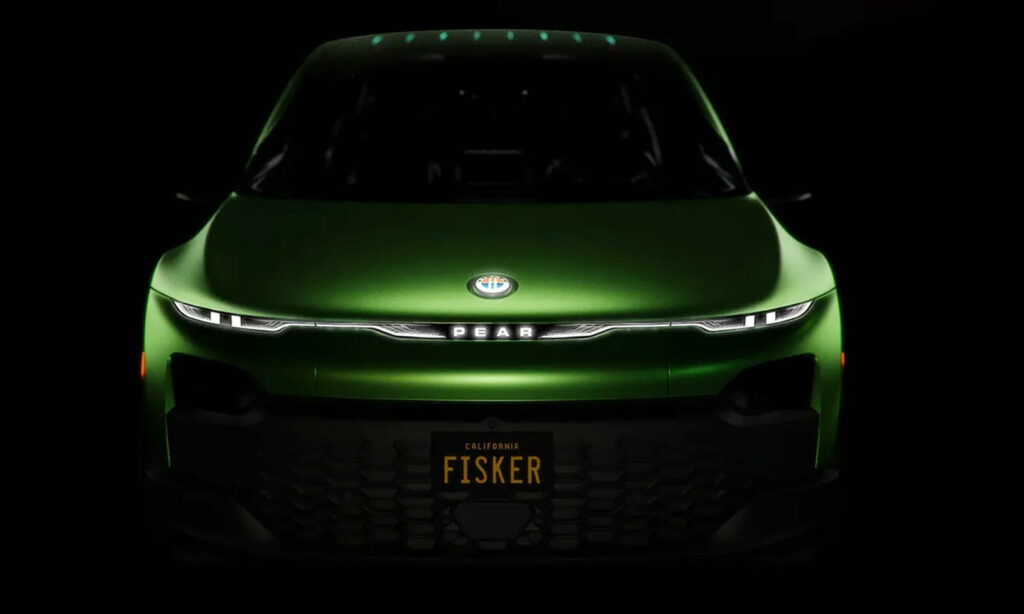 Fronten på Fisker Pear är rätt lik storebror Ocean.