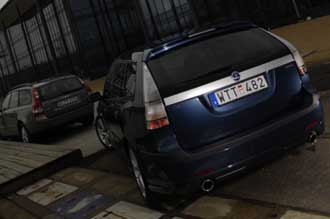 En bil parkerad på en gata (AI text)