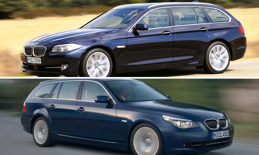 BMW 5-serie vagnar jämfört med BMW 5-serie limousiner (AI text)
