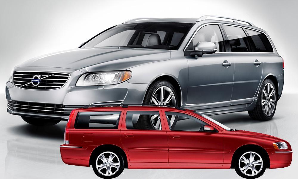 En bil och ett lastbil i en parkeringsplats. (AI text)