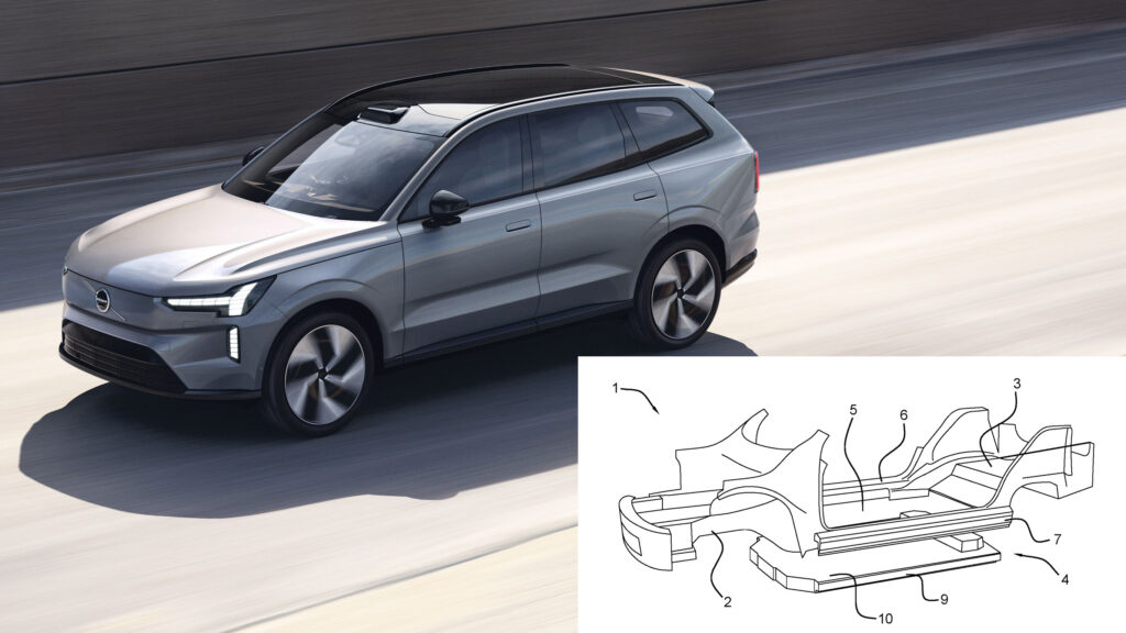 Volvo XC90 SUV kör på vägen (AI text)