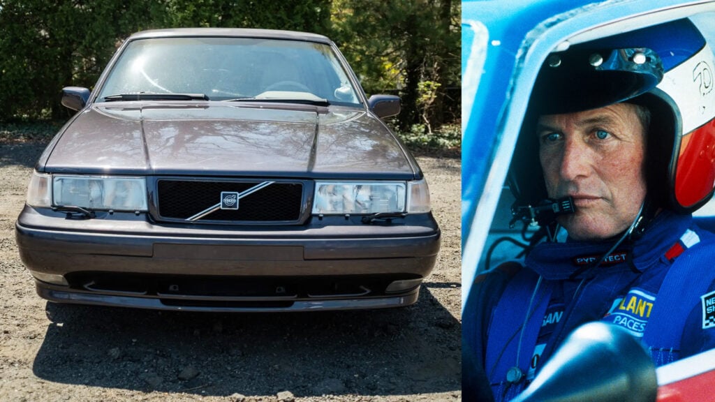 person i en Volvo S40 (AI text)