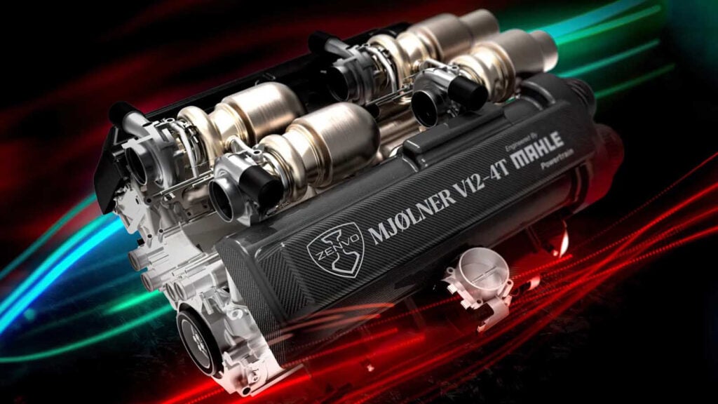 En bilmotor med en röd lamp på den (AI text)