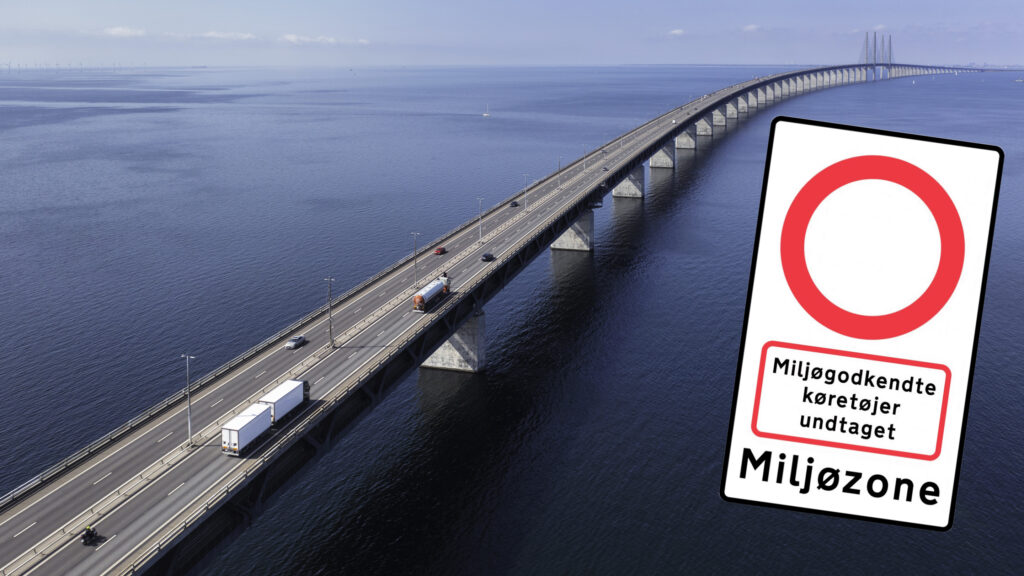 En skylt på en bro säger'milzone' (AI text)