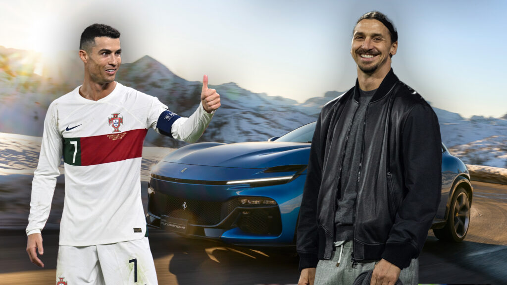 Personer poserar för ett foto framför en bil. (AI text)