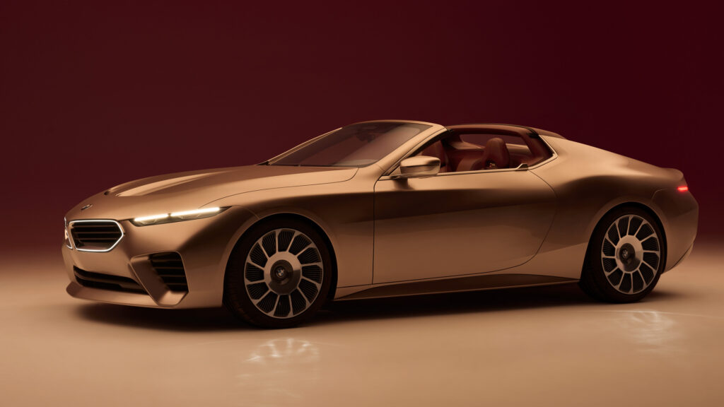 BMW-konceptbil i bakgrunden (AI text)