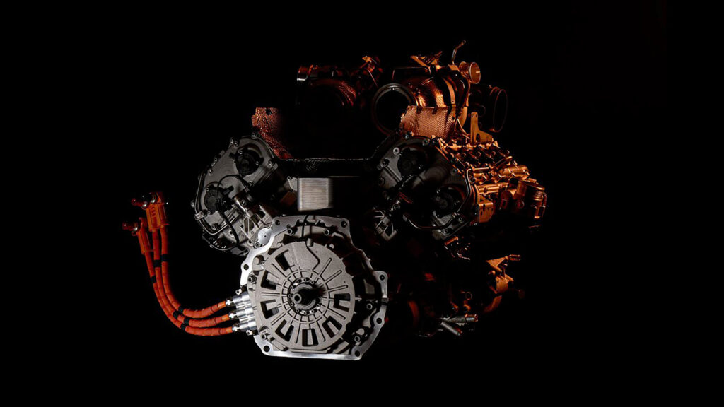 En bilmotor i mörker (AI text)