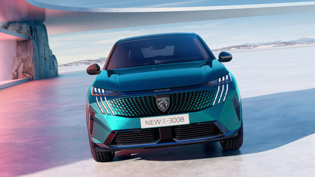 En futuristisk bil parkerad framför ett futuristiskt byggnad. (AI text)