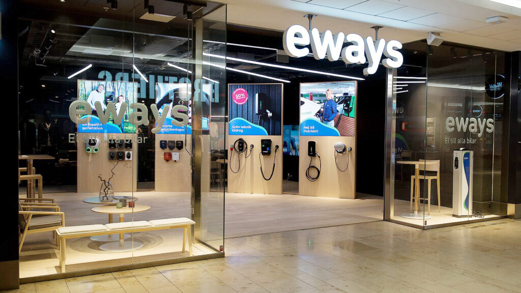 En bilställning med en skylt som säger "Vägväg" (AI text)