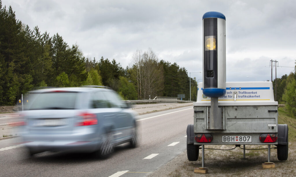 En flyttbar fartkamera (ATK).