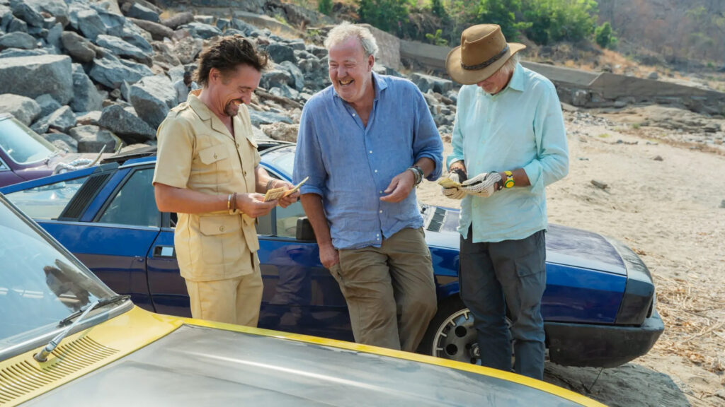 Richard Hammond, Jeremy Clarkson, och James May gör sin sista bilresa tillsammans.