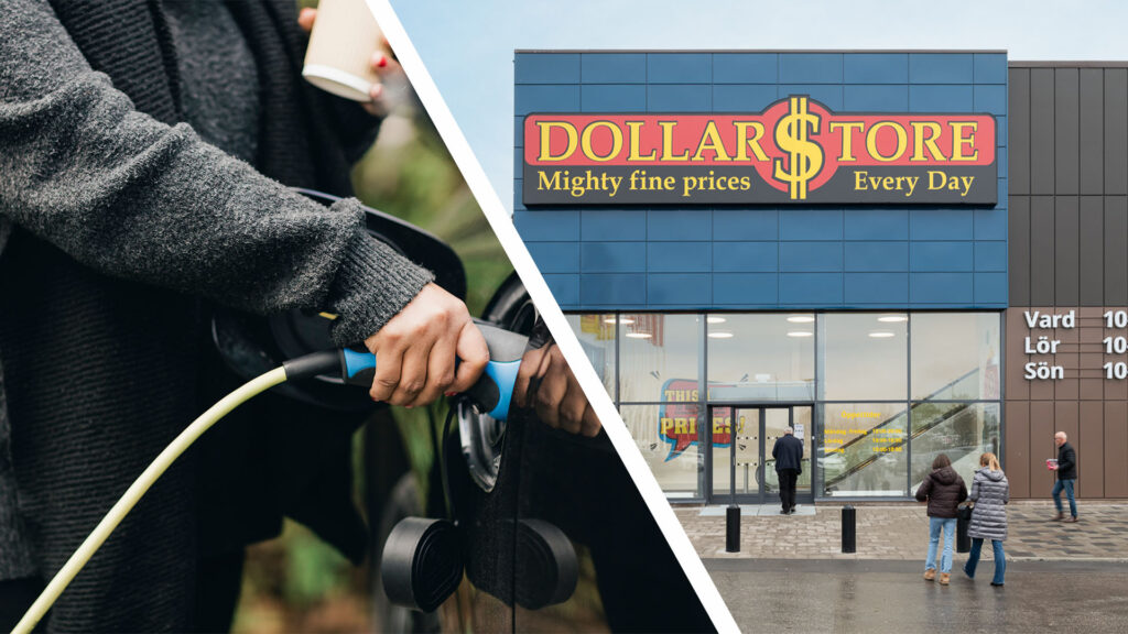 En kvinna fyller på bensin i sin bil. (AI text)