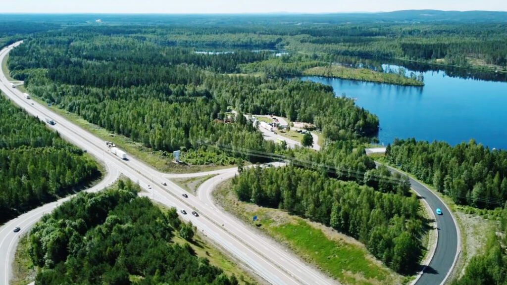 Ångersjöns rastplats i Hälsingland.