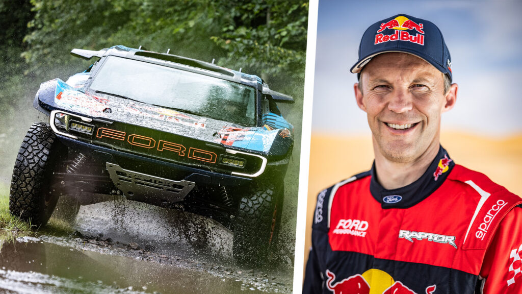 person och person i en rallybil (AI text)