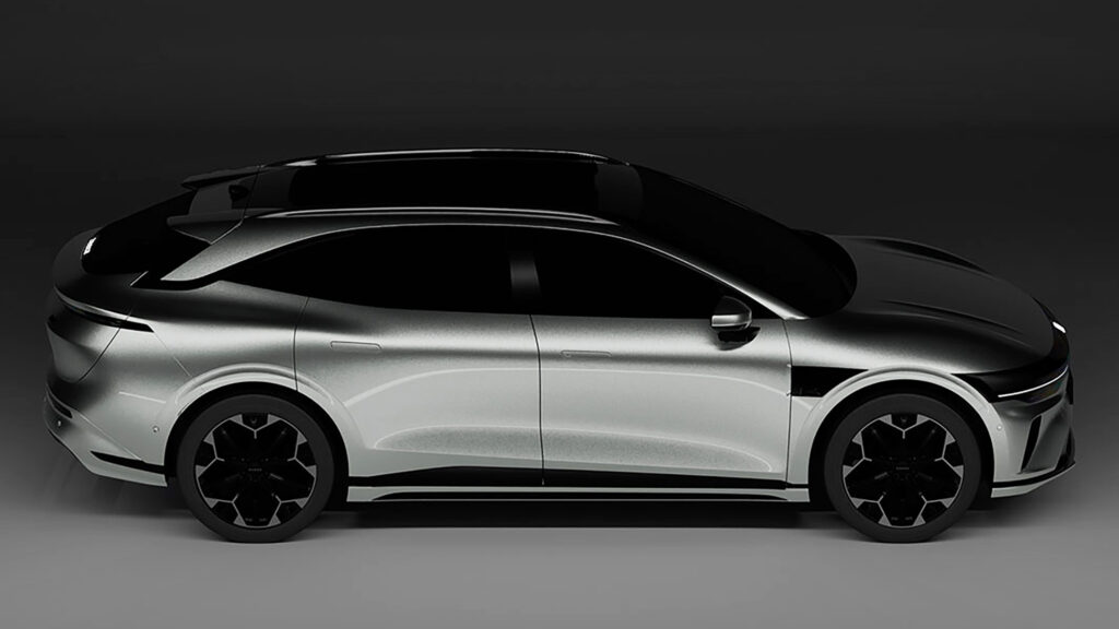 Zeekr 007 GT snett uppofrån sidan.