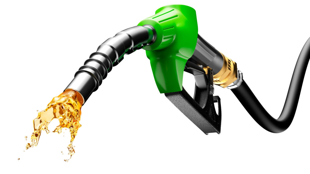 Grönt pistoltankhandtag.