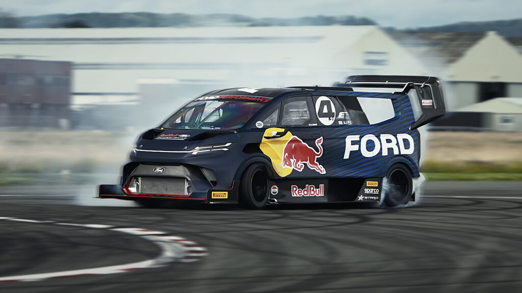 Ford SuoerVan 4.2 sladdar runt Top Gear-banan.