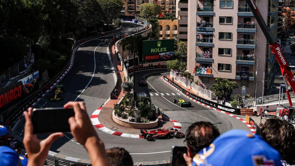 Formel 1 i Monaco 2024. Den berömda hårnålen visas på bild.