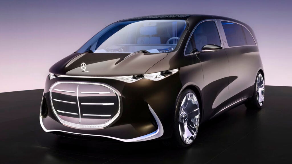 Mercedes Vision V snett framifrån.