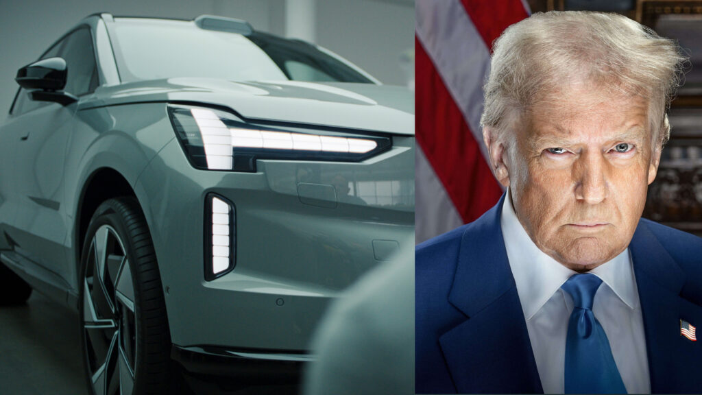 Volvo-bil och president Trump
