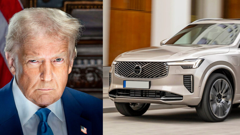President Trump och en Volvo XC90.