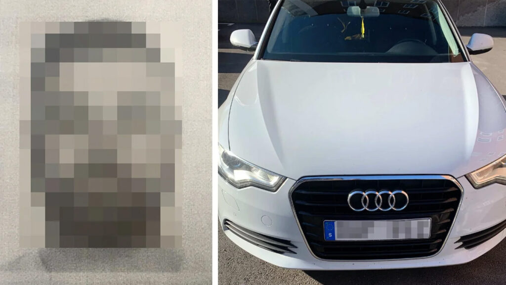32-åringen med pixlat ansikte och en vid Audi A6