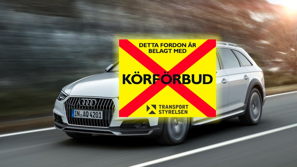 Audi A4 Allrooad med körförbudslapp